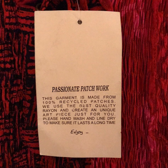 Red patchwork dress - Picture 4 of 4